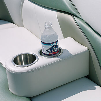 Optional movable stainless steel cupholder