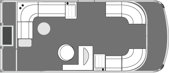 2017 JC TriToon Marine Spirit 201 Pontoon Boat Floorplan