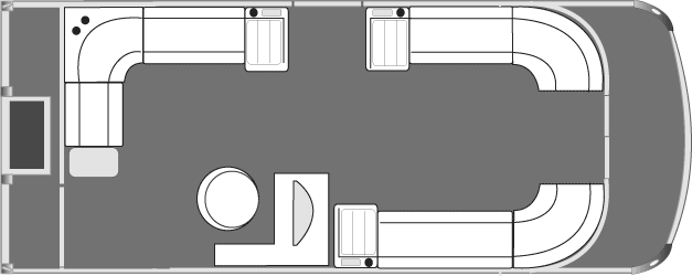 2017 JC TriToon Marine Spirit 221 Pontoon Boat Floorplan