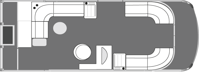 2017 JC TriToon Marine Spirit 222 Pontoon Boat Floorplan