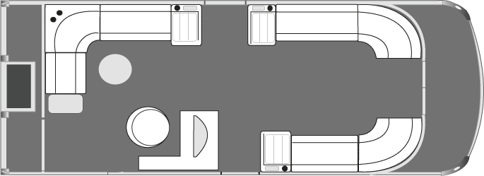 2017 JC TriToon Marine Spirit 241 Pontoon Boat Floorplan