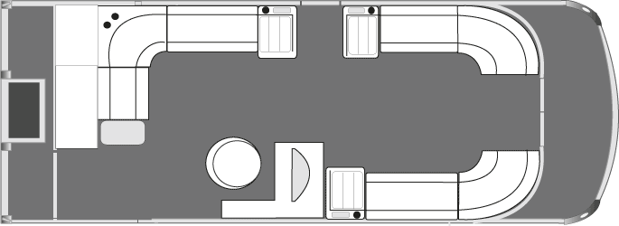 2017 JC TriToon Marine Spirit 242 Pontoon Boat Floorplan