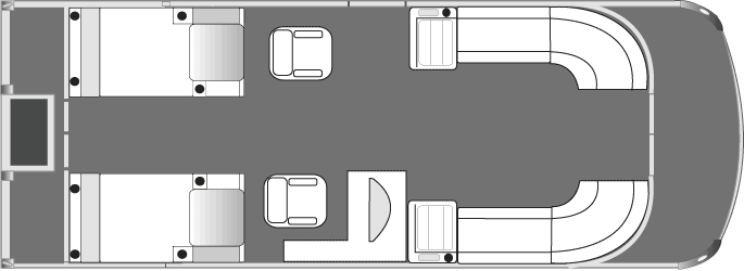 2017 JC TriToon Marine Spirit 245 Pontoon Boat Floorplan