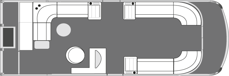 2017 JC TriToon Marine Spirit 262 Pontoon Boat Floorplan