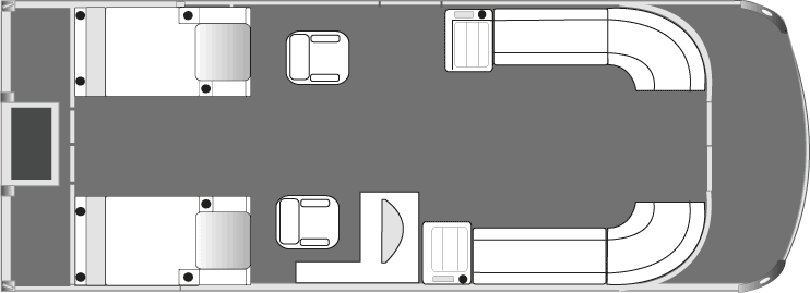 2017 JC TriToon Marine Spirit 265 Pontoon Boat Floorplan