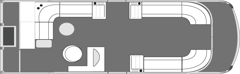 2017 JC TriToon Marine Spirit 282 Pontoon Boat Floorplan