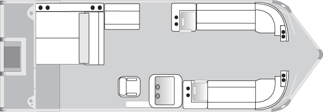 2017 JC TriToon Marine SportToon 26 SSL Pontoon Boat Side Swing Seat Lounge Floorplan