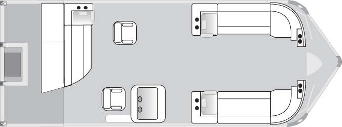 2017 JC TriToon Marine TriToon Classic CS Pontoon Boat Companion Seat Floorplan