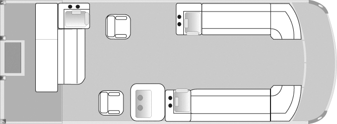 2018 JC TriToon Marine NepToon 23 CS Pontoon Boat Companion Seat Floorplan