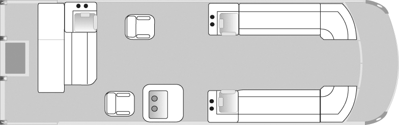 2018 JC TriToon Marine NepToon 25 CS Pontoon Boat Companion Seat Floorplan