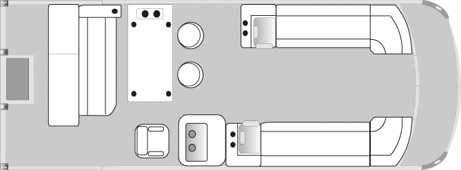 2018 JC TriToon Marine NepToon 25 YT Pontoon Boat Yacht Table Floorplan
