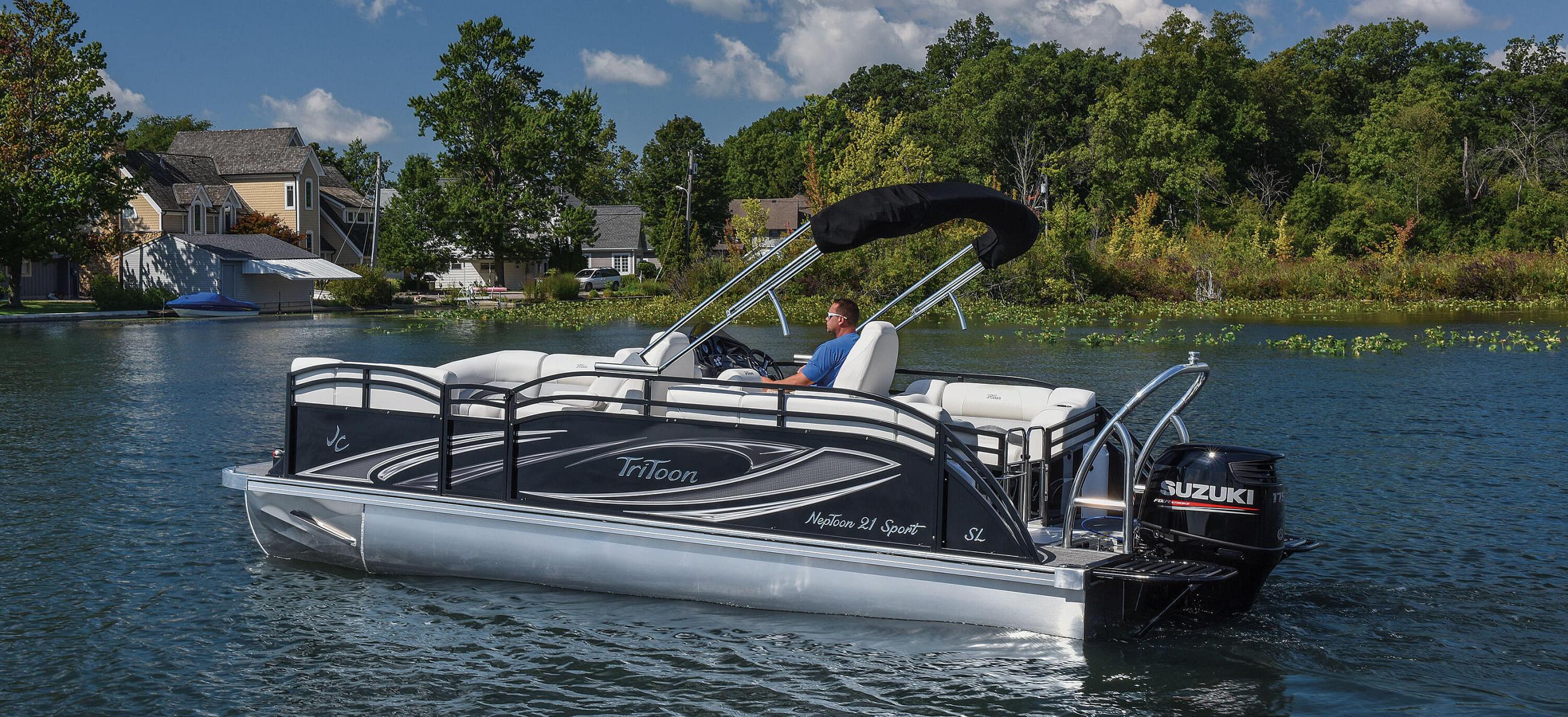 2018 JC TriToon Marine NepToon 21TT Sport SL Pontoon Boat Running