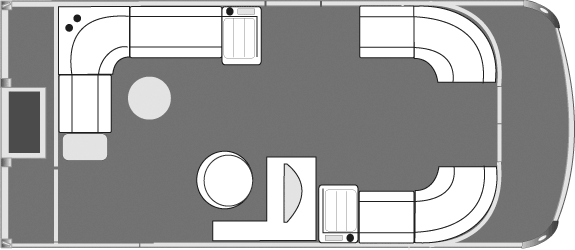 2018 JC TriToon Marine Spirit 201 Pontoon Boat Floorplan