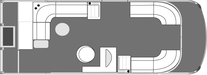 2018 JC TriToon Marine Spirit 222 Pontoon Boat Floorplan