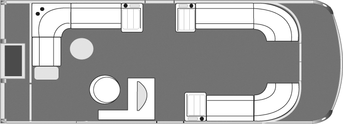 2018 JC TriToon Marine Spirit 241 Pontoon Boat Floorplan