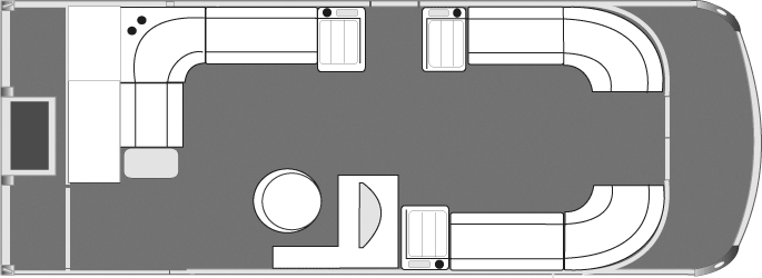 2018 JC TriToon Marine Spirit 242 Pontoon Boat Floorplan