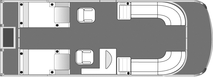 2018 JC TriToon Marine Spirit 245TT Sport Pontoon Boat Floorplan