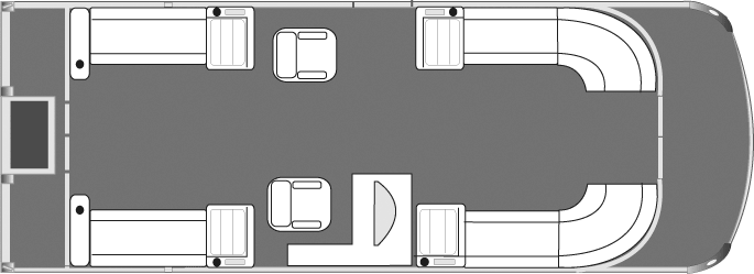 2018 JC TriToon Marine Spirit 247TT Sport Pontoon Boat Floorplan