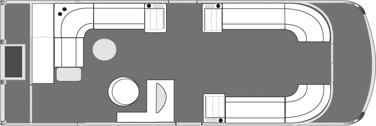 2018 JC TriToon Marine Spirit 262 Pontoon Boat Floorplan