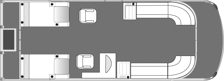 2018 JC TriToon Marine Spirit 265TT Sport Pontoon Boat Floorplan