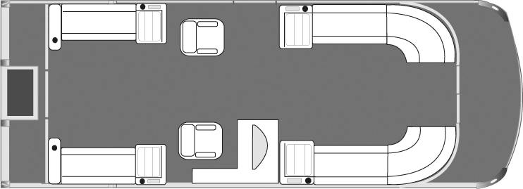 2018 JC TriToon Marine Spirit 267TT Sport Pontoon Boat Floorplan