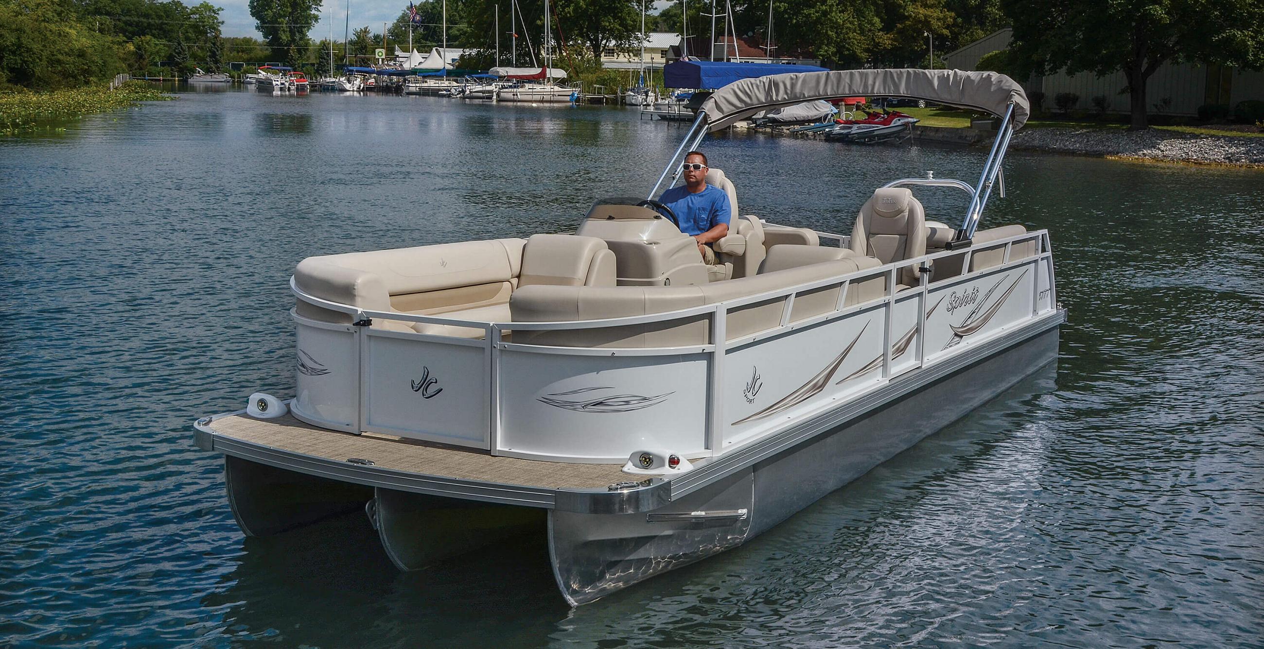 2018 JC TriToon Marine Spirit 267TT Sport Pontoon Boat Front