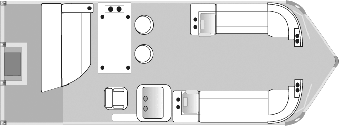 2018 JC TriToon Marine SportToon 26 YT Pontoon Boat Yacht Table Floorplan