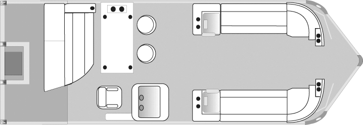 2018 JC TriToon Marine SportToon 28 YT Pontoon Boat Yacht Table Floorplan