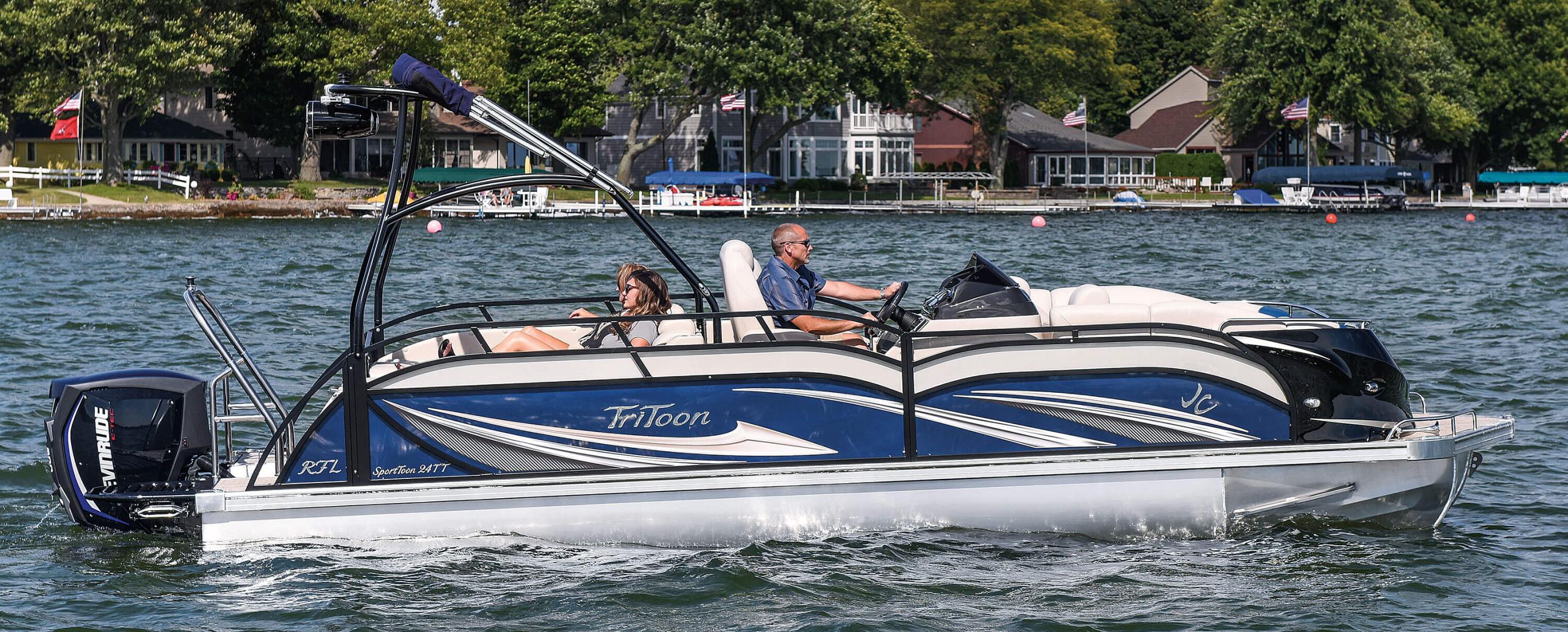 2017 JC TriToon Marine SportToon 24TT DSL Pontoon Boat Profile