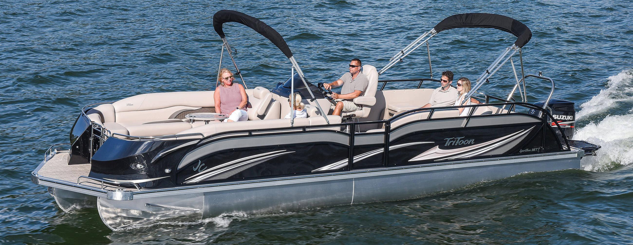 2017 JC TriToon Marine SportToon 28TT SSL Pontoon Boat Running