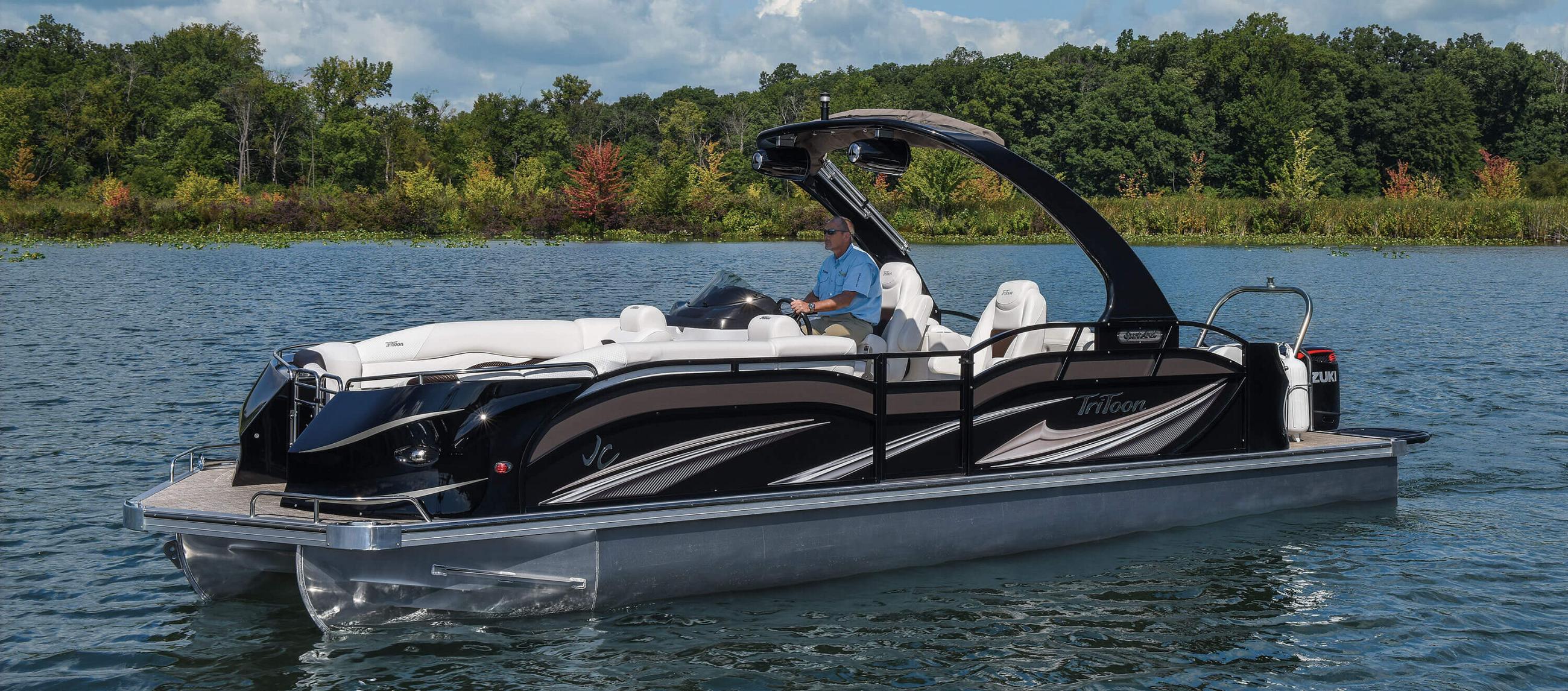 2018 JC TriToon Marine SportToon 26TT RFL Pontoon Boat Side