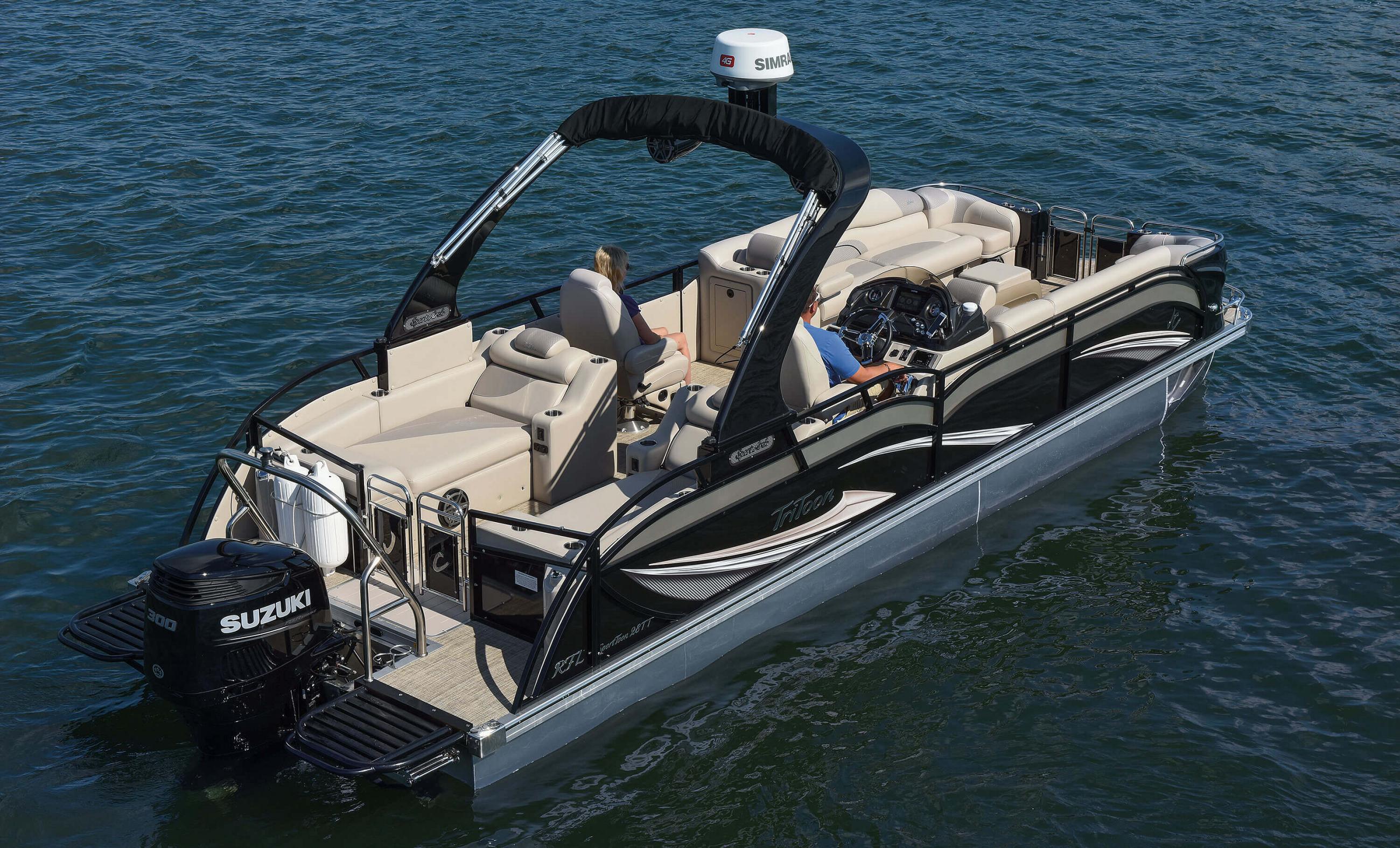 2017 JC TriToon Marine SportToon 28TT SSL Pontoon Boat Running