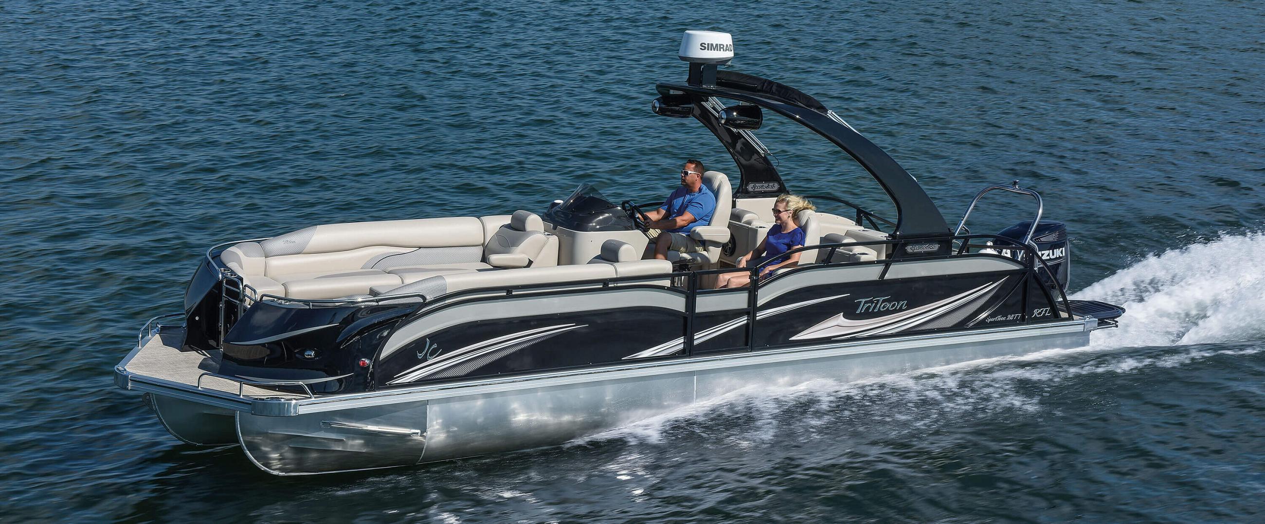 2017 JC TriToon Marine SportToon 28TT SSL Pontoon Boat Running