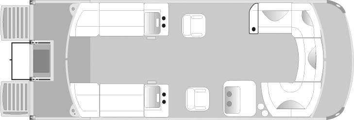 2018 JC TriToon Marine SunLounger 23TT Pontoon Boat Floorplan