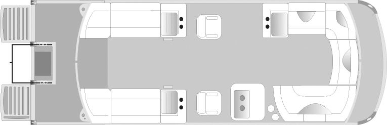 2018 JC TriToon Marine SunLounger 25TT Pontoon Boat Floorplan