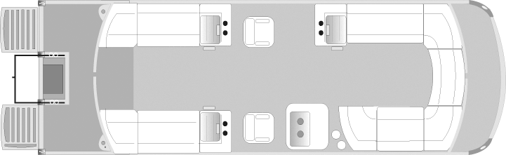 2018 JC TriToon Marine SunLounger 27TT Pontoon Boat Floorplan