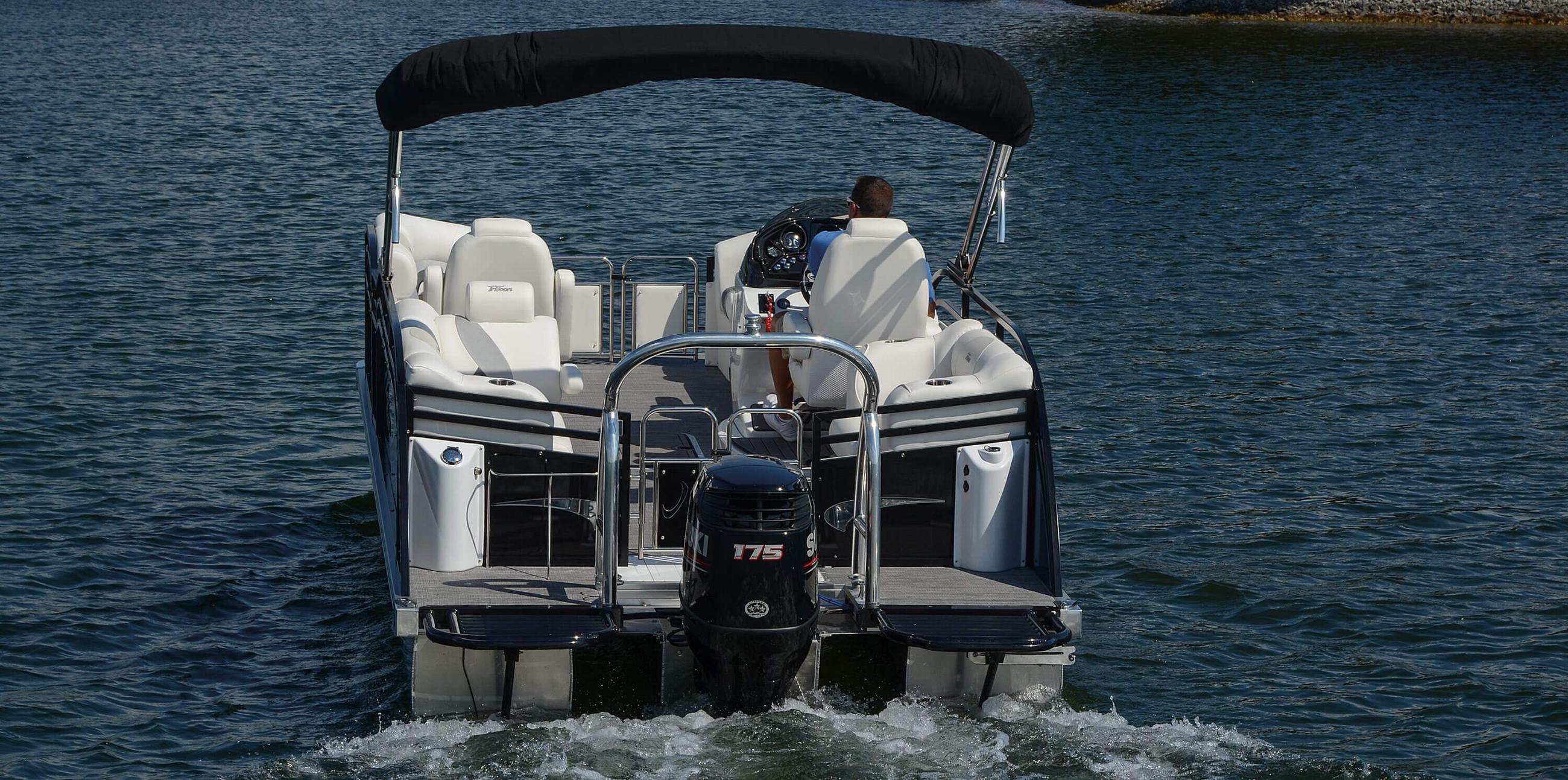 2018 JC TriToon Marine NepToon 21TT Sport SL Pontoon Boat Rear