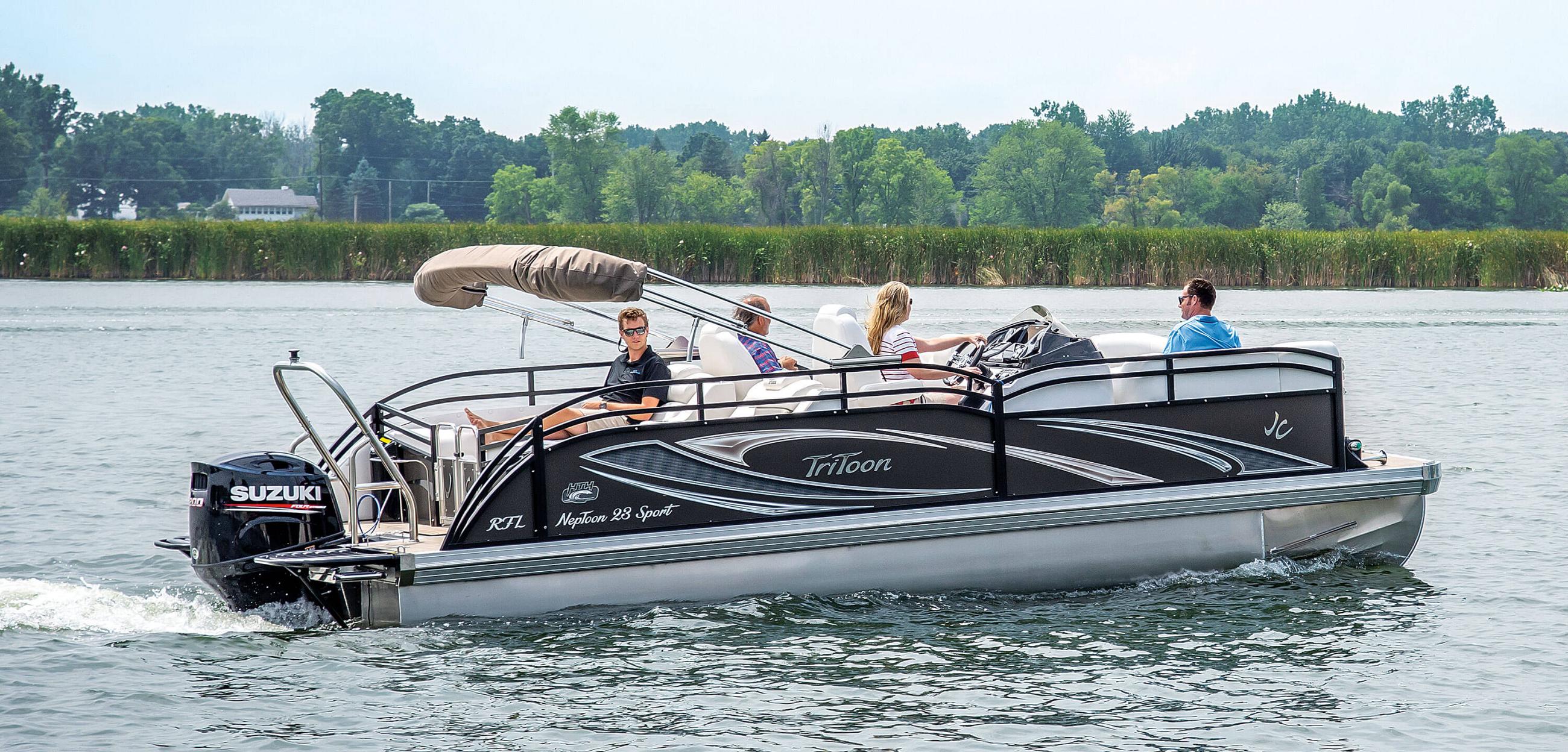 2019 JC TriToon Marine NepToon 23TT Sport RFL Pontoon Boat Running