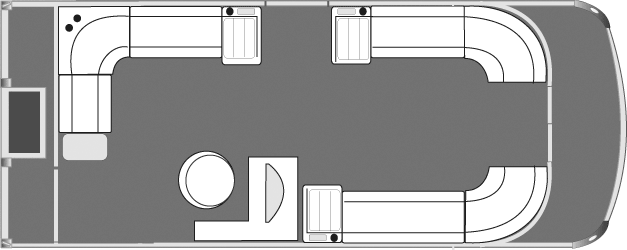 2019 JC TriToon Marine Spirit 221 Pontoon Boat Floorplan