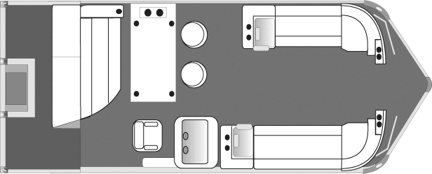 2019 JC TriToon Marine SportToon 24 YT Pontoon Boat Yacht Table Floorplan