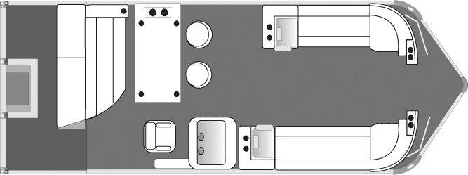 2019 JC TriToon Marine SportToon 26 YT Pontoon Boat Yacht Table Floorplan