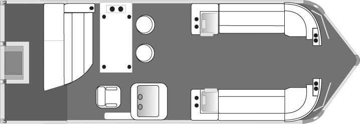 2019 JC TriToon Marine SportToon 28 YT Pontoon Boat Yacht Table Floorplan