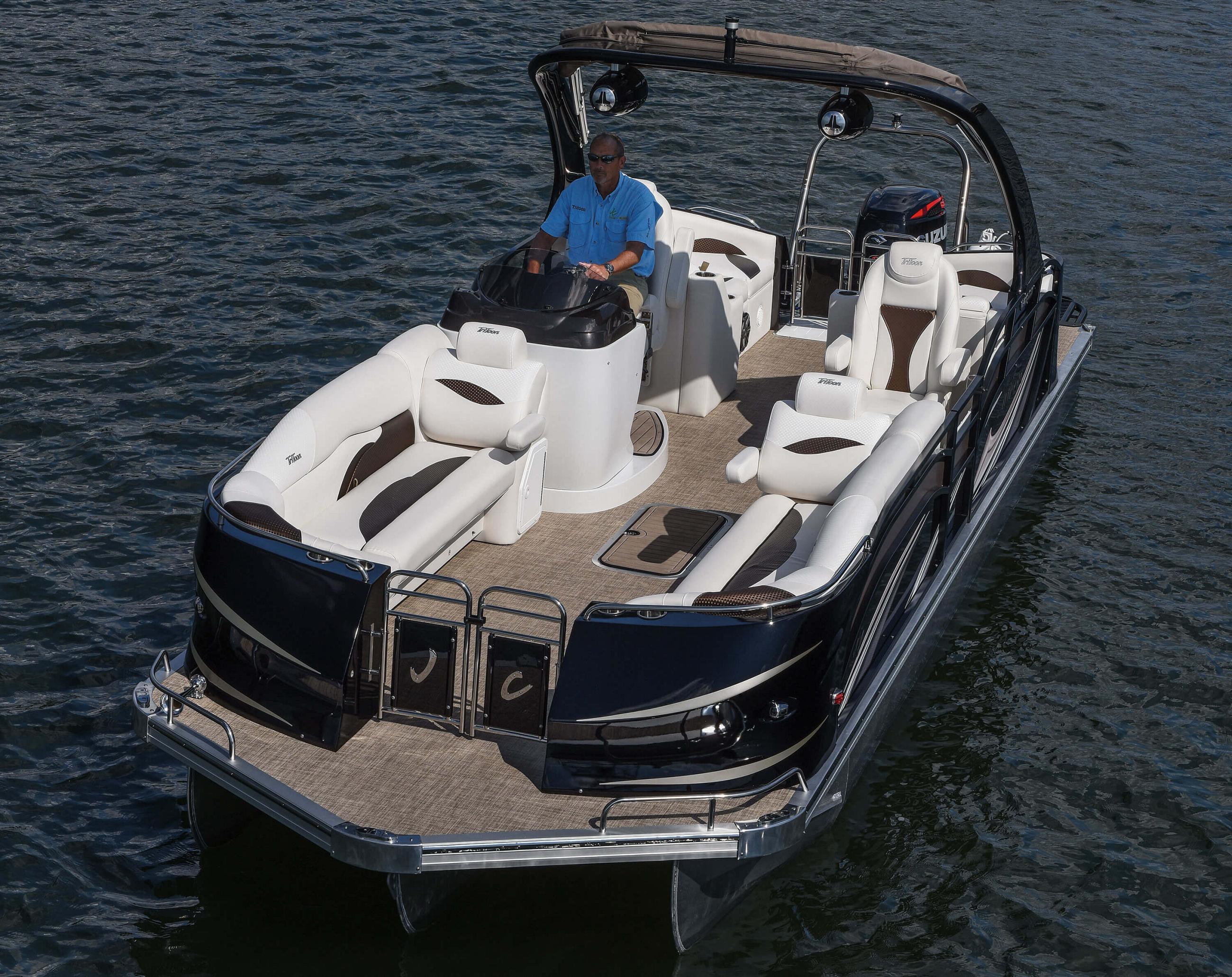 2018 JC TriToon Marine SportToon 26TT RFL Pontoon Boat Floorplan