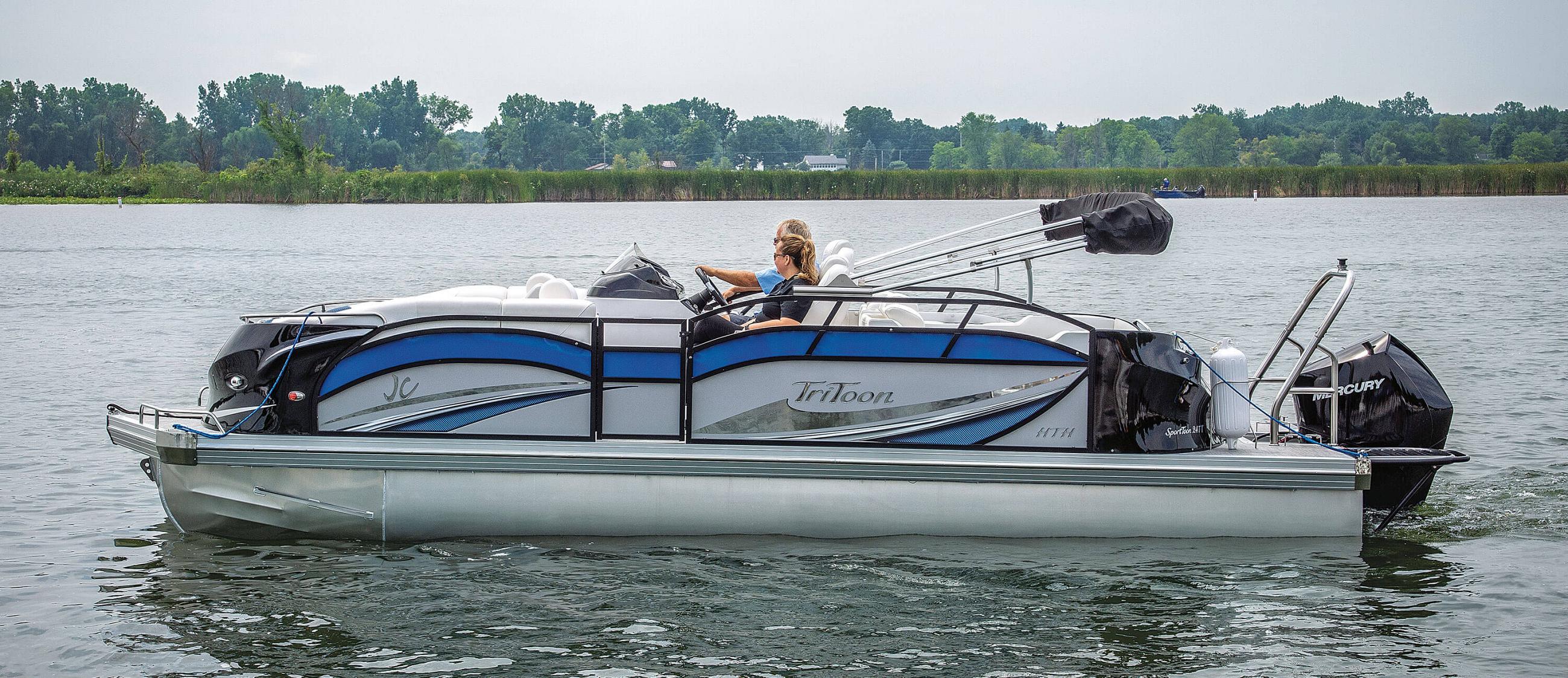 2019 JC TriToon Marine SportToon 24TT HTH Pontoon Boat Side