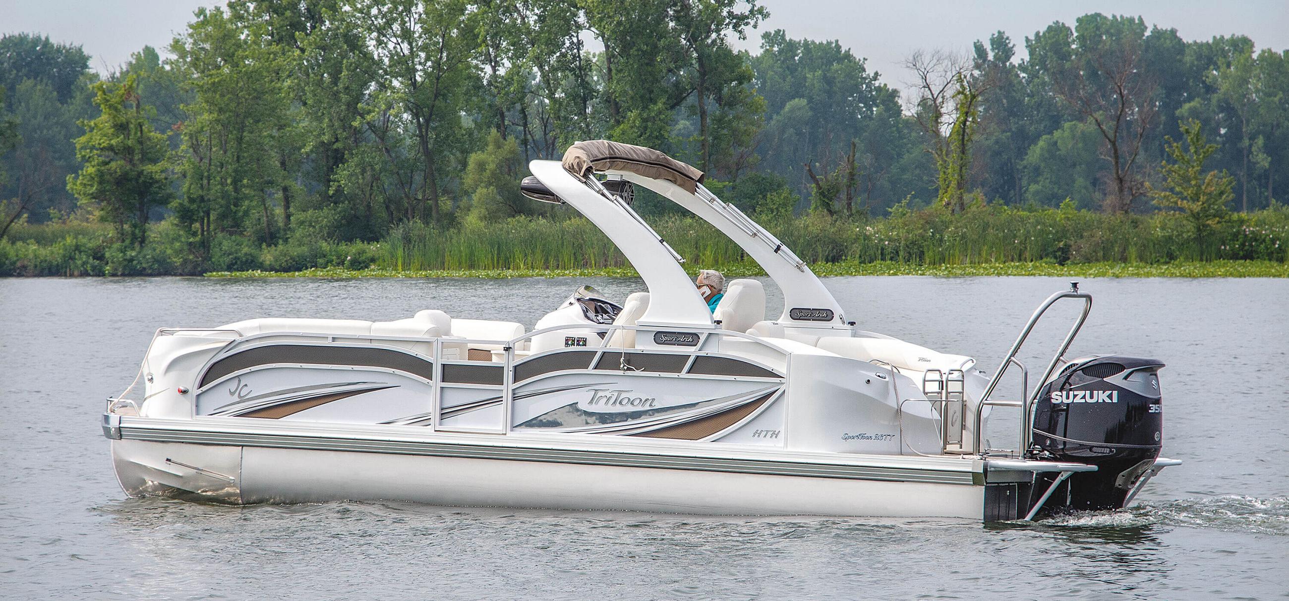 2019 JC TriToon Marine SportToon 26TT HTH Pontoon Boat Side