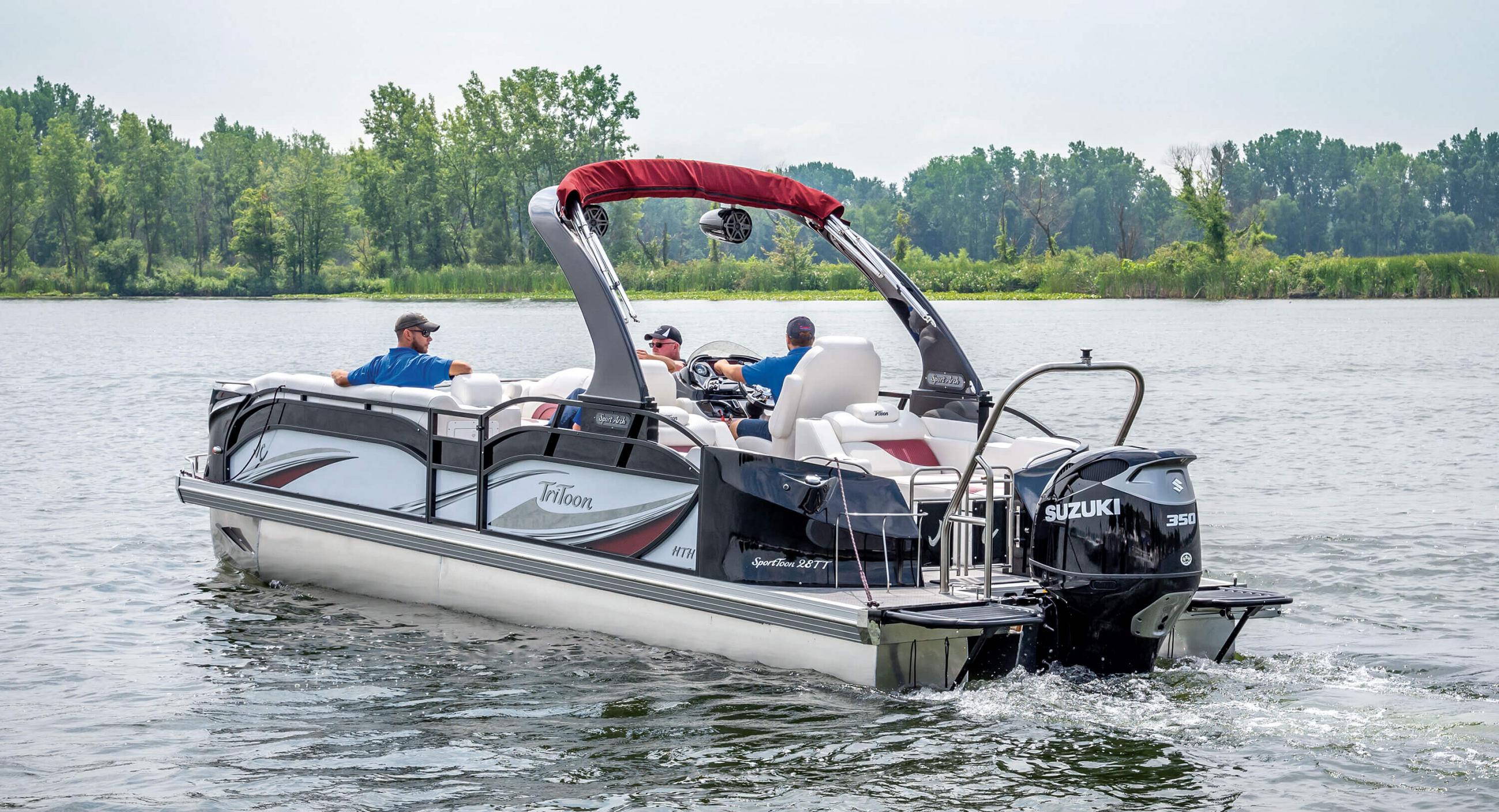 2019 JC TriToon Marine SportToon 28TT HTH Pontoon Boat Running