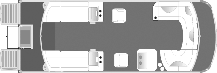 2019 JC TriToon Marine SunLounger 23TT Pontoon Boat Floorplan