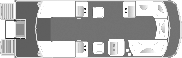 2019 JC TriToon Marine SunLounger 25TT Pontoon Boat Floorplan