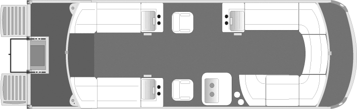 2019 JC TriToon Marine SunLounger 27TT Pontoon Boat Floorplan