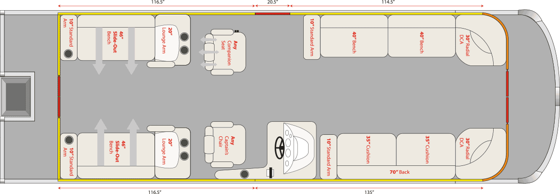 2021 JC TriToon Marine NepToon 27 DSL Floorplan